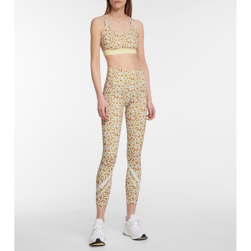 Tory Burch Floral Print Leggings - Green & White - Size M 2 Piece